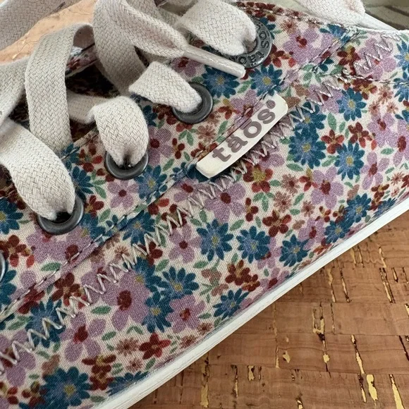 Taos Floral Casual Lace Up Sneakers Shoes - Picture 8 of 8